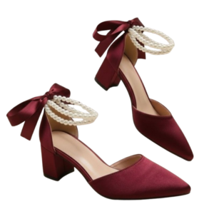 Velvet Wine Pumps